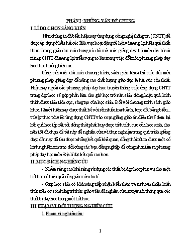 Sáng kiến kinh nghiệm Ứng dụng CNTT trong soạn giảng giáo án điện tử để nâng cao hiệu quả dạy học Địa lý Lớp 12 THPT
