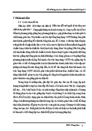 Sáng kiến kinh nghiệm Xây dựng bộ đồ dùng dạy học điện tử môn Toán khối Lớp 8-9 Sáng kiến kinh nghiệm Xây dựng bộ đồ dùng dạy học điện tử môn Toán khối Lớp 8-9