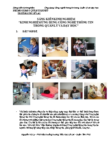 SKKN Kinh nghiệm Ứng dụng công nghệ thông tin trong quản lý và dạy học