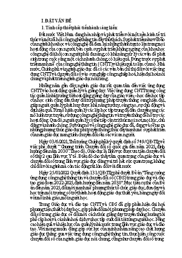 SKKN Một số biện pháp ứng dụng CNTT và chuyển đổi số trong công tác quản lý và giảng dạy tại trường Tiểu học Phong Vân